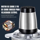 2 Litro Triturador De Alimentos Carne e Legumes Elétrico Multiprocessador 2 Modos Bivolt Inox Fácil De Limpar
