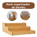 Rack de Bambu Organizadores Retrátil e Fixo 3 Níveis