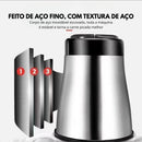 2 Litro Triturador De Alimentos Carne e Legumes Elétrico Multiprocessador 2 Modos Bivolt Inox Fácil De Limpar