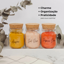 Kit 10 Potes 200ml com Tampa de Cortiça Elegância Natural