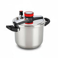 Panela de Pressão em Aço Inox 6 Litros com Trava de Segurança e Válvula Compatível com Fogão a Gás Elétrico e Indução
